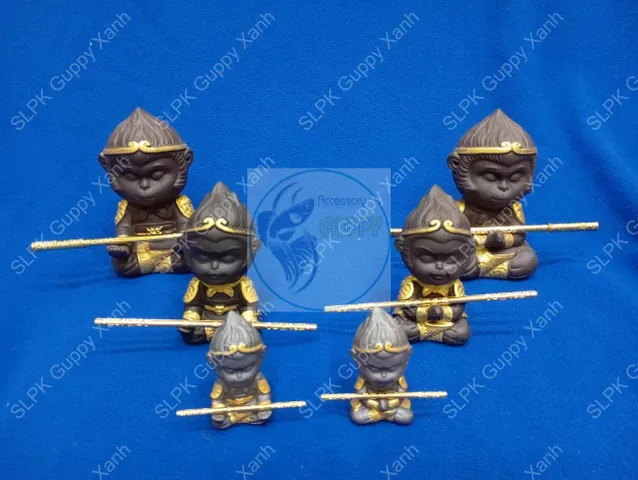Tượng Tôn Ngộ Không Gốm Mini - Trang Trí Cá Cảnh, Quà Tặng Độc Đáo Cho Người Thân, Yêu Thích Văn Hóa Phương Đông