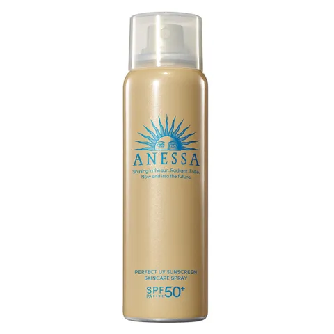 Xịt Chống Nắng Anessa Perfect UV SPF50+ PA++++ 60g - Dưỡng Da Đa Năng, Khả Năng Chống Nước Tối Ưu Cho Mặt và Toàn Thân