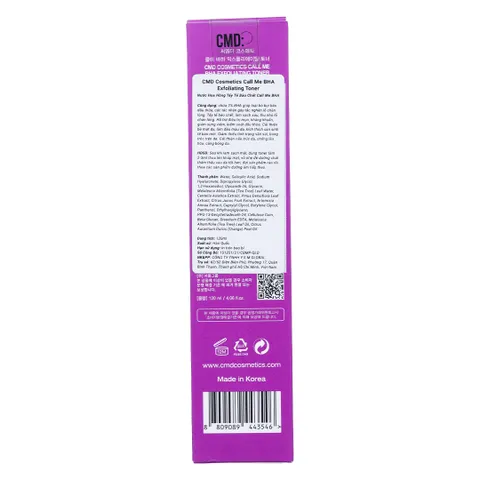 Nước Hoa Hồng CMD Cosmetics 120ml - Tẩy Tế Bào Chết Hóa Học, Giúp Sạch Da, Cấp Ẩm, Phù Hợp Mọi Loại Da