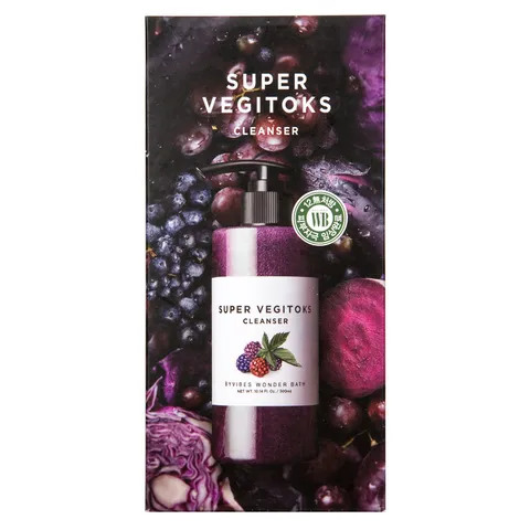 Sữa Rửa Mặt Rau Củ Byvibes Wonder Bath Super Vegitoks 300ml - Chiết Xuất Từ 100% Rau Củ Thiên Nhiên, Dưỡng Ẩm, Làm Sáng Da, Phù Hợp Da Nhạy Cảm