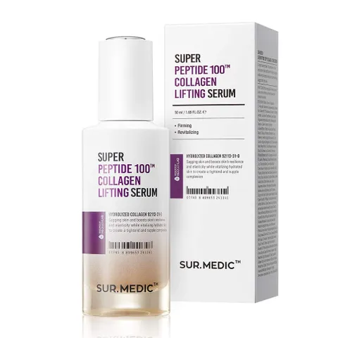 Tinh chất Sur.Medic+ Super Peptide 100™ Collagen Lifting Serum hỗ trợ phục hồi da