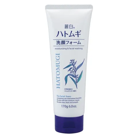Sữa Rửa Mặt Hatomugi Chiết Xuất Ý Dĩ 170g - Làm Sáng Da, Chống Oxy Hóa, Dành Cho Mọi Loại Da, Ngăn Ngừa Mụn và Lão Hóa