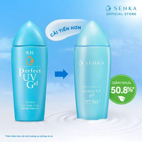 Gel Sữa Chống Nắng Senka Perfect UV Gel SPF50+ PA++++ 80g - Dưỡng ẩm, Bảo vệ da khô khỏi tia UV, không nhờn rít