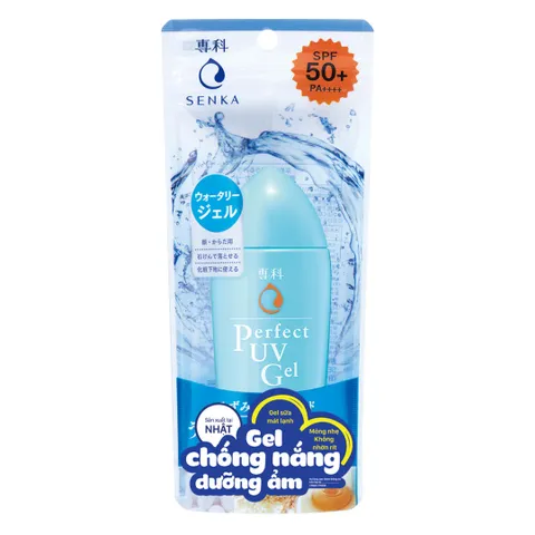 Gel Sữa Chống Nắng Senka Perfect UV Gel SPF50+ PA++++ 80g - Dưỡng ẩm, Bảo vệ da khô khỏi tia UV, không nhờn rít