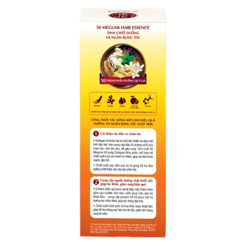 Tinh Chất 50 Megumi Dưỡng Tóc - Serum Ngăn Rụng Tóc Chiết Xuất Thiên Nhiên 120ml - Giải Pháp Cho Tóc Khỏe Mạnh