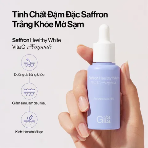 Tinh Chất Đậm Đặc Gilaa Saffron 5ml, Serum Làm Sáng Da, Khôi Phục Độ Đều Màu, Chứa Retinol & Vitamin C, Mỹ Phẩm Hàn Quốc