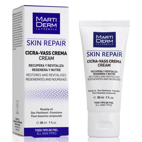 Kem Dưỡng Tái Tạo Da Nhạy Cảm MartiDerm Skin Repair Cicra Vass 30ml - Giúp Làm Dịu, Cung Cấp Dưỡng Ẩm và Củng Cố Hàng Rào Bảo Vệ Da