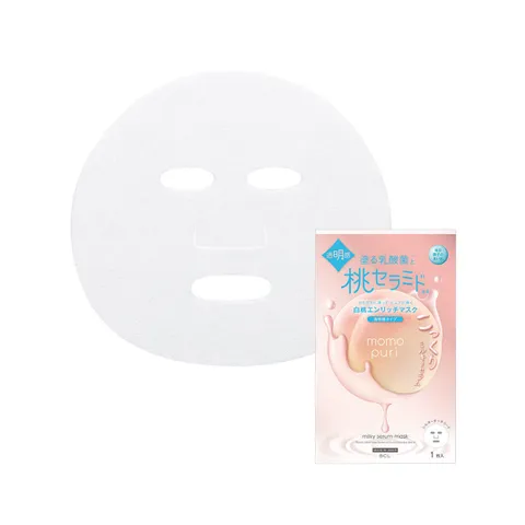 Combo 4 Miếng Mặt Nạ Dưỡng Da Momopuri Milky Serum Mask - Hỗ Trợ Cấp Ẩm, Làm Sáng Da, Chống Lão Hoá cho Làn Da Khô, Xuất Xứ Nhật Bản