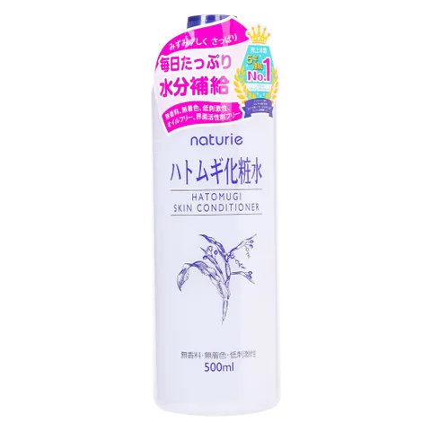 Toner Dưỡng Ẩm Da Naturie 500ml - Chiết Xuất Hạt Ý Dĩ, Cân Bằng Ẩm và Cung Cấp Nước Cho Da Mềm Mại, Phù Hợp Mọi Loại Da