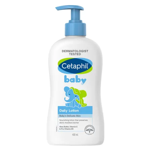 Sữa Dưỡng Ẩm Cetaphil Baby Daily 400ml - Kem Dưỡng Ẩm Dịu Nhẹ, Cung Cấp Độ Ẩm Suốt 24 Giờ Cho Da Em Bé Nhạy Cảm