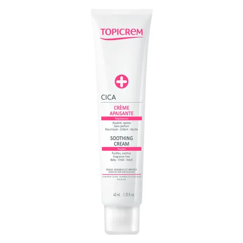Kem Dưỡng Topicrem CICA 40ml - Kem Phục Hồi Và Làm Dịu Da Cho Trẻ Sơ Sinh, Trẻ Em, Người Lớn, Da Nhạy Cảm, Dưỡng Ẩm 24 Giờ