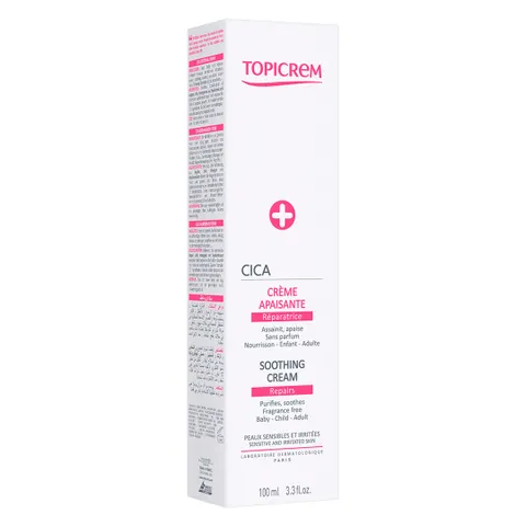 Kem Dưỡng Topicrem CICA 40ml - Kem Phục Hồi Và Làm Dịu Da Cho Trẻ Sơ Sinh, Trẻ Em, Người Lớn, Da Nhạy Cảm, Dưỡng Ẩm 24 Giờ