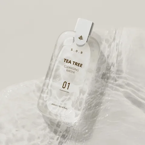Nước Tẩy Trang S.O.B Tea Tree 300ml - Giải Pháp Làm Sạch Da Nhạy Cảm, Giảm Mụn, Không Gây Kích Ứng, Dưỡng Ẩm Tự Nhiên