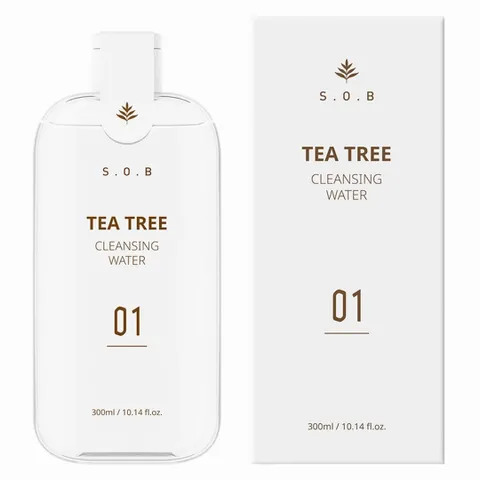 Nước Tẩy Trang S.O.B Tea Tree 300ml - Giải Pháp Làm Sạch Da Nhạy Cảm, Giảm Mụn, Không Gây Kích Ứng, Dưỡng Ẩm Tự Nhiên