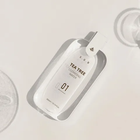 Nước Tẩy Trang S.O.B Tea Tree 300ml - Giải Pháp Làm Sạch Da Nhạy Cảm, Giảm Mụn, Không Gây Kích Ứng, Dưỡng Ẩm Tự Nhiên