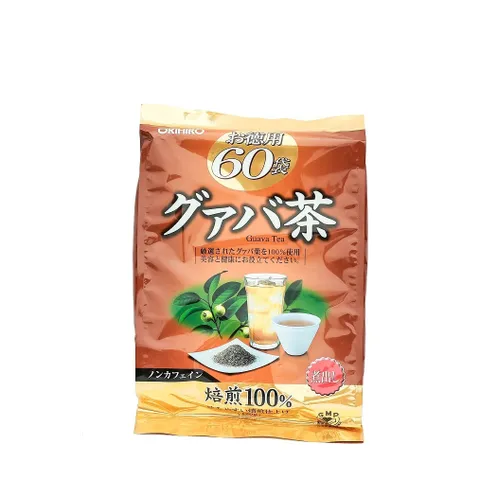 Trà ổi Orihiro Giảm Cân - Hỗ Trợ Tiêu Hóa - Dạng Túi Lọc 60 Gói Nhật Bản Từ 100% Lá Ổi Tự Nhiên