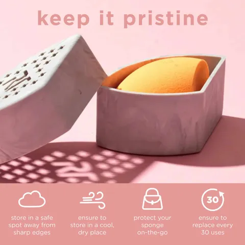 Mút Trang Điểm Real Techniques Miracle Complexion Sponge - Dụng Cụ Làm Đẹp Hình Quả Trứng Cho Lớp Nền Hoàn Hảo