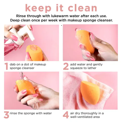 Mút Trang Điểm Real Techniques Miracle Complexion Sponge - Dụng Cụ Làm Đẹp Hình Quả Trứng Cho Lớp Nền Hoàn Hảo