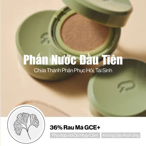 Siêu Phấn Nước Glamrr Q 15g Vegan Super Glow Cushion SPF50+/PA++++ - Phấn Trang Điểm Căng Bóng Chăm Sóc Da, Ngăn Ngừa Nắng