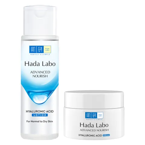 Bộ Đôi Hada Labo Advanced Nourish - Dưỡng Ẩm Tối Ưu Cho Da Thường, Khô (Lotion 170ml & Kem Dưỡng 50g) - Giúp Làm Mềm Mịn, Cấp Ẩm Hiệu Quả