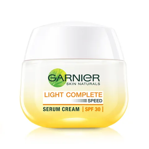Kem Dưỡng Garnier Tinh Chất Serum Sáng Da Ban Ngày 50ml - Vitamin C & Yuzu, Chống Nắng SPF 30 PA+++, Dưỡng Sáng Mịn Da, Cải Thiện Vết Thâm