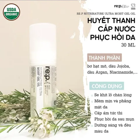 Huyết Thanh Re:p Cấp Nước 30ml - Serum Phục Hồi Da Dầu & Dưỡng Ẩm Giàu Chất Dinh Dưỡng, An Toàn Cho Da Nhạy Cảm