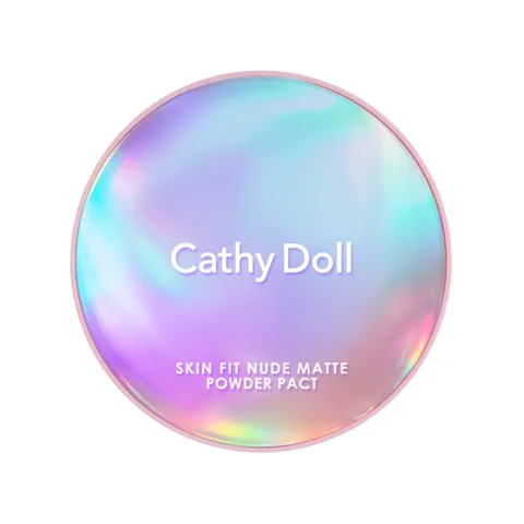 Phấn Nền Cathy Doll Skin Fit Nude Matte Powder Pact SPF30 PA+++ - Trang Điểm Hai Trong Một, Che Khuyết Điểm Tự Nhiên, Dành Cho Mọi Loại Da