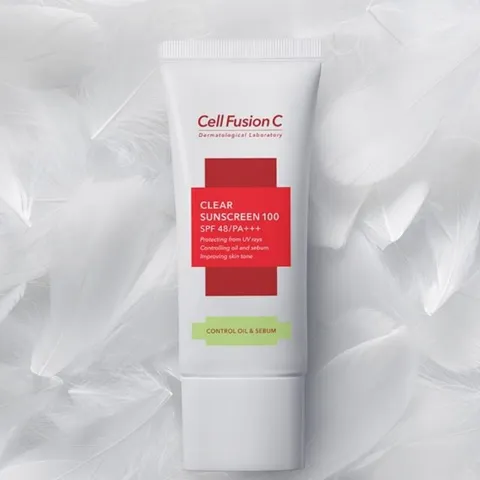Kem Chống Nắng Cell Fusion C Clear Sunscreen 100 SPF 48/PA+++ - Dành Cho Da Mụn Nhạy Cảm, Kiểm Soát Dầu 50ml