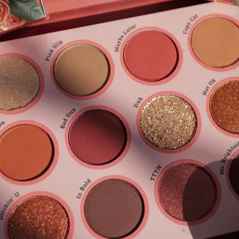 Bảng Phấn Mắt Colourpop What Ever Palette - 12 Ô Màu Lì và Nhũ Cam Hồng Cá Tính, Lâu Trôi, Chất Phấn Mịn