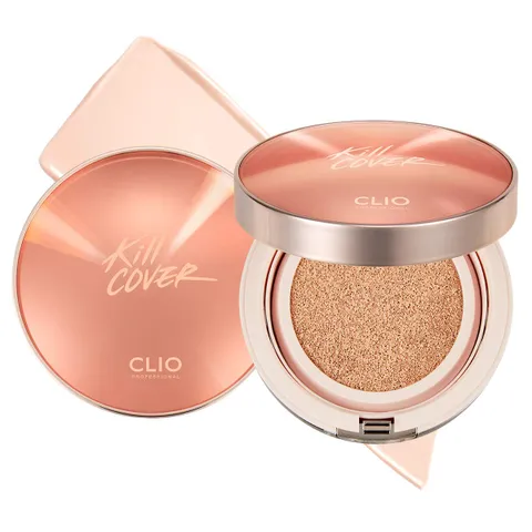Phấn Nước Clio Kill Cover Glow Cushion SPF50+ PA++++ - Che Khuyết Điểm, Lớp Nền Căng Bóng, Dưỡng Ẩm 24H, Thương Hiệu Hàn Quốc, Makeup Tự Nhiên