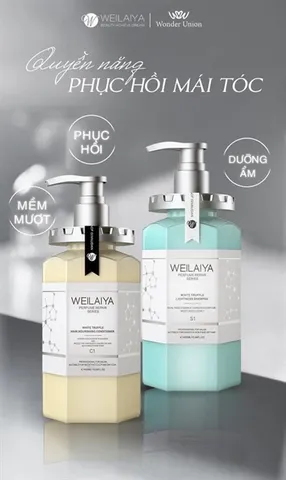 Combo Dầu Gội - Xả Phục Hồi Đa Tầng Nấm Truffle Weilaiya 450ml