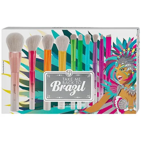 Bộ Cọ Trang Điểm BH Cosmetics Take Me Back to Brazil 10 Cây Màu Sắc Tươi Sáng - Công Cụ Trang Điểm Hoàn Hảo Cho Phái Đẹp