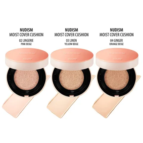 Phấn Nước Clio Nudism Moist Cover Cushion SPF50+ PA++++ - Trang Điểm Đẹp, Che Khuyết Điểm, Giữ Ẩm, Chống Nắng Tối Ưu, Hàn Quốc
