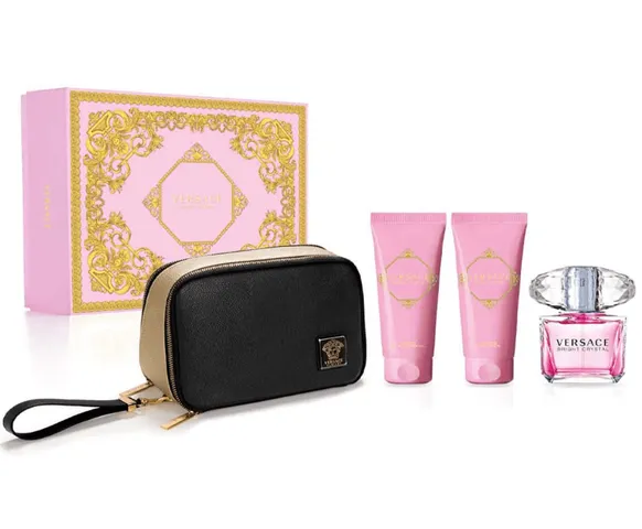 Bộ quà tặng nước hoa Versace Bright Crystal 4 món (90ML, 100ML, 5ML) - Hương thơm quyến rũ, đa dạng, hoàn hảo cho phái đẹp