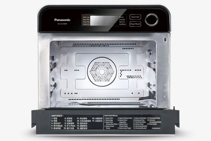 Lò hấp nướng đối lưu Panasonic NU-SC100WYUE 15 lít - Thiết kế hiện đại, chế độ nấu đa dạng, dễ sử dụng và vệ sinh