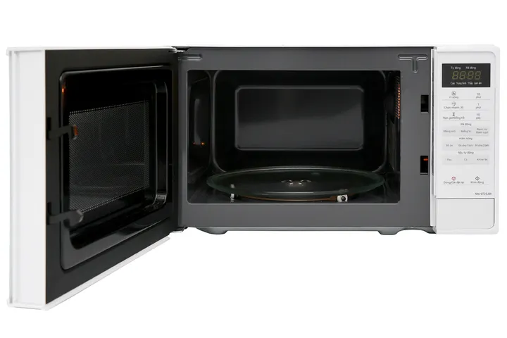 Lò Vi Sóng Panasonic NN-ST25JWYUE 20L - Thiết Kế Trắng Sang Trọng, Đa Chức Năng Hâm, Nấu, Rã Đông, Điều Khiển Điện Tử Tiếng Việt