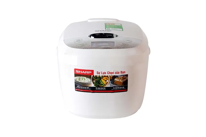 Nồi cơm điện tử Sharp KS-COM186EV-GL 1.8 lít - Lòng chống dính, thiết kế sang trọng, cảm biến nhiệt độ, nấu cơm ngon cho 4-6 người.