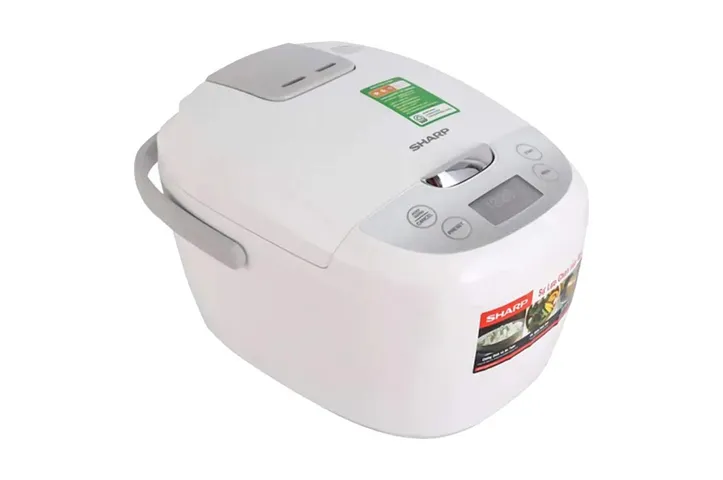 Nồi cơm điện tử Sharp KS-COM186EV-GL 1.8 lít - Lòng chống dính, thiết kế sang trọng, cảm biến nhiệt độ, nấu cơm ngon cho 4-6 người.