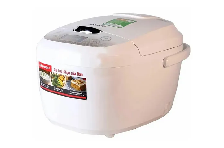 Nồi cơm điện tử Sharp KS-COM186EV-GL 1.8 lít - Lòng chống dính, thiết kế sang trọng, cảm biến nhiệt độ, nấu cơm ngon cho 4-6 người.