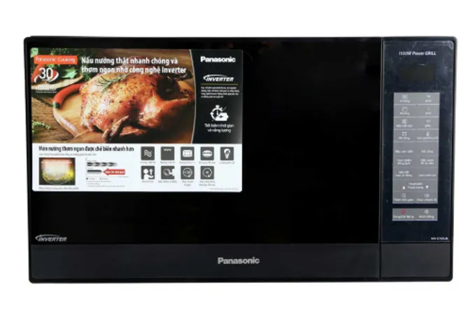 Lò Vi Sóng Panasonic NN-GT65JBYUE 31 Lít Inverter Có Nướng - Tiện Lợi Với 19 Thực Đơn Tự Động, Tiết Kiệm Điện