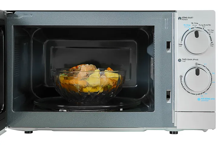 Lò Vi Sóng Sharp R-209VN-SK 20L - Thiết Kế Nút Vặn, Công Suất 700W, Dễ Sử Dụng - Lò Nấu Nhanh Tiện Lợi Cho Gia Đình