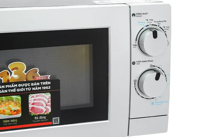 Lò Vi Sóng Sharp R-209VN-SK 20L - Thiết Kế Nút Vặn, Công Suất 700W, Dễ Sử Dụng - Lò Nấu Nhanh Tiện Lợi Cho Gia Đình
