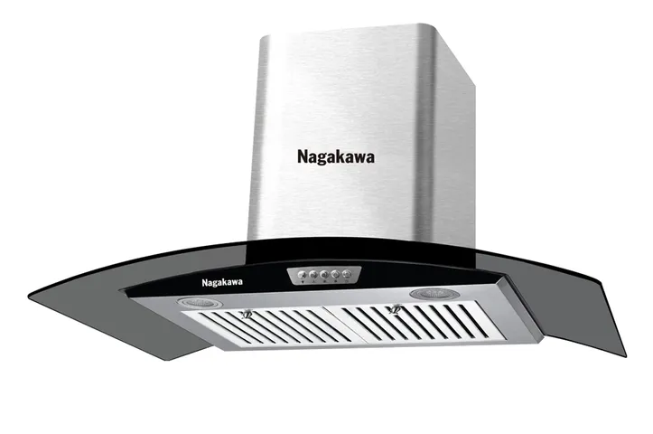 Máy Hút Mùi Nagakawa NAG1857 - Máy Hút Mùi Kính Cong 70CM Công Suất 200W, Lưu Lượng 1000m³/h, Bảo Vệ Không Khí Sạch, Đẹp, Hiện Đại