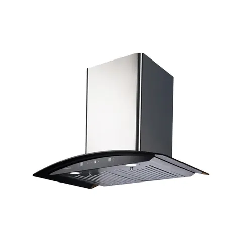 Máy Hút Mùi Cao Cấp Nagakawa NKCH03M70 - Thiết Kế Kim Loại Bạc và Kính Đen, Tiết Kiệm Điện, Công Nghệ NaSYNC, Dễ Vệ Sinh