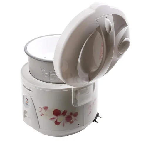 Nồi Cơm Điện Panasonic SR-MEV10HRA 1 Lít - Nồi Cơ Chống Dính, Nấu Nhanh, Kèm Khay Hấp, Màu Hoa - Thiết Kế Dễ Dùng Cho Gia Đình 2-4 Người