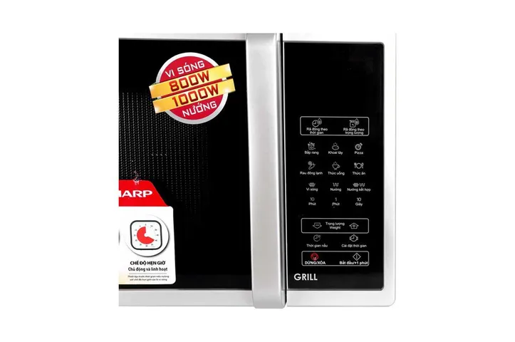 Lò Vi Sóng Sharp R-G372VN-S 23 Lít Có Nướng, Thiết Kế Sang Trọng, Công Suất 800W - Nấu, Hâm, Rã Đông Tiện Lợi cho Bếp Nhà Bạn
