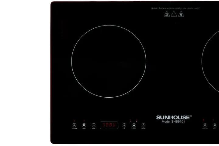 Bếp từ đôi Sunhouse SHB9101 - Bếp từ hiện đại lắp âm, bảng điều khiển cảm ứng, mặt kính ceramic bền đẹp, hẹn giờ tiện lợi
