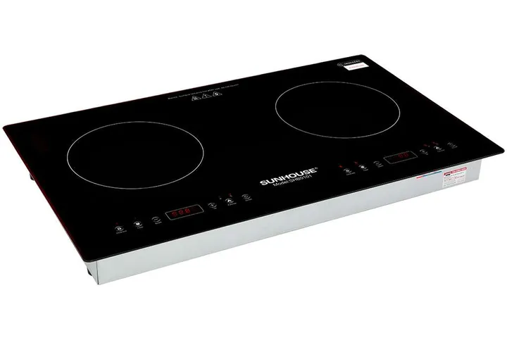 Bếp từ đôi Sunhouse SHB9101 - Bếp từ hiện đại lắp âm, bảng điều khiển cảm ứng, mặt kính ceramic bền đẹp, hẹn giờ tiện lợi