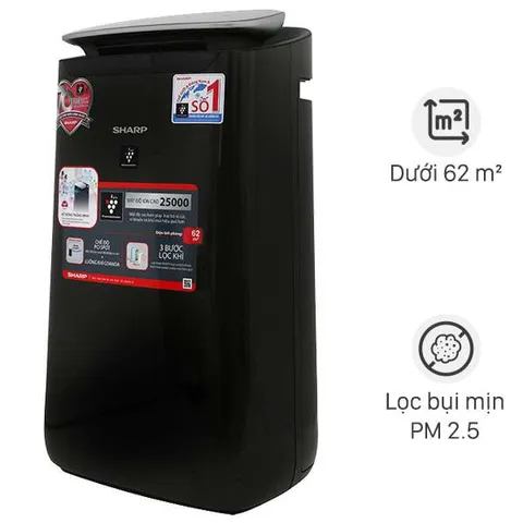 Máy Lọc Không Khí Sharp FP-J80EV-H 25000 Ion/cm³ - Thiết Kế Sang Trọng, Điều Khiển Qua Điện Thoại, Phù Hợp Phòng Dưới 62m²