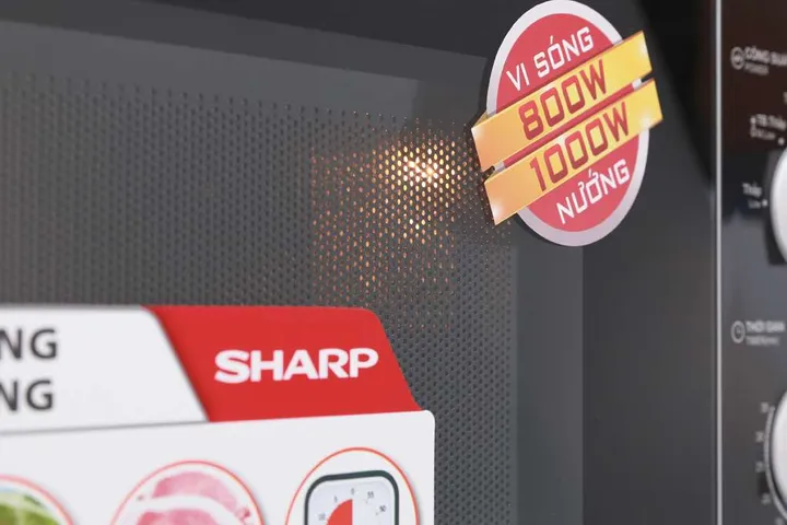 Lò Vi Sóng Cơ Có Nướng Sharp R-G302VN-S 23 Lít - Hẹn Giờ 35 Phút, Công Suất 800W, Thiết Kế Đơn Giản, Tiện Dụng Cho Gia Đình Nhỏ